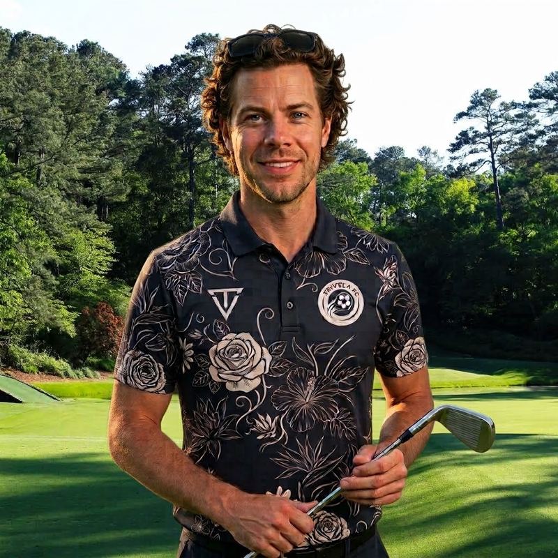 Andy Shephard, CTO of Trivela FC, on a golf course